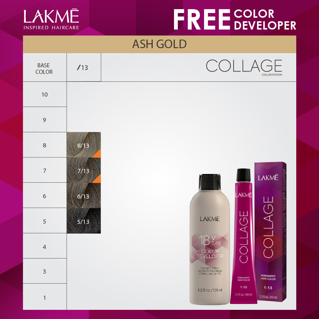 LAKME COLLAGE + DEVELOPER - ASH GOLD
